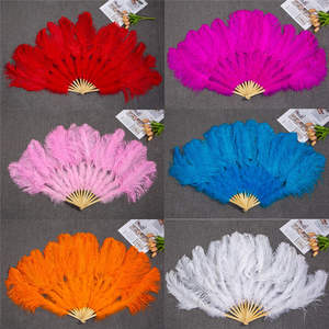 Lago Azul pluma de avestruz colorido atrapasueños Burlesque plumas ventiladores para carnaval casa decoración del Partido de la mascarada de rendimiento - Product Image 6