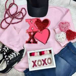 Parche Bordado Termoadhesivo de 28cm con Diseño de Lazo de San Valentín, Amor, Xoxo, <span class=keywords><strong>Bemine</strong></span> para Camisetas y Sudaderas - Product Image 3