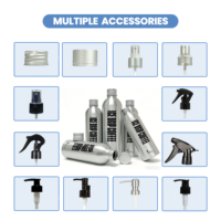 Bouteille en aluminium de qualité alimentaire personnalisée de 50 ml, 100 ml, 150 ml, 200 ml, 250 ml, 300 ml pour le café, les jus, les boissons, bouteille de recharge, canette en aluminium