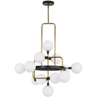 Lustre suspendu en verre et laiton pour cuisine, design moderne minimaliste pour la décoration intérieure du salon, éclairage LED
