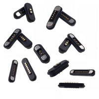 Conector Magnético de Alta Corriente para Cable USB, Conector Magnético de 2-9 Pines, Conector de Carga Magnético con Chapado en Oro