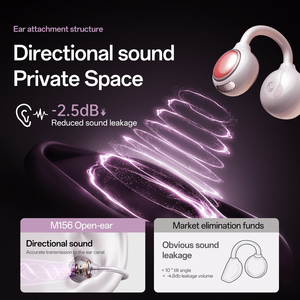 Auriculares Inalámbricos M156 con Clip para Oreja, Color Degradado, Espejo <span class=keywords><strong>de</strong></span> Maquillaje Incorporado, Pantalla LED, Deportivos, Conducción Ósea, Bluetooth - Product Image 4