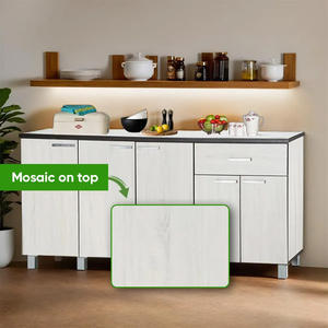 Functional 5-Door 1-<b>Drawer</b> Plywood <b>Kitchen</b> <b>Organizer</b> Cabinet Ideal for Compact <b>Kitchens</b> - Product Image 3