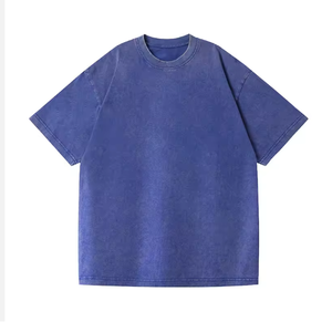 เสื้อยืดผู้ชายคอตตอน 100% ทรงโอเวอร์ไซส์ สีพื้น แขนสั้น คอกลม ดีไซน์เรียบง่าย ผ้าถักน้ำหนัก 230 กรัม แบบซักพิเศษ - Product Image 3