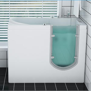 <span class=keywords><strong>Baignoire</strong></span> accessible de luxe légère <span class=keywords><strong>pour</strong></span> personnes <span class=keywords><strong>âgée</strong></span>s avec accès par <span class=keywords><strong>porte</strong></span> latérale, fonction de massage et ensemble de robinetterie cinq pièces - Product Image 2