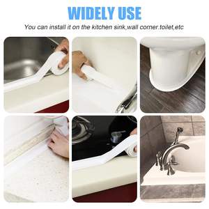 Tira de calafateo tira de reparación impermeable <span class=keywords><strong>cinta</strong></span> de sellado autoadhesiva para <span class=keywords><strong>bañera</strong></span> cocina fregadero lavabo borde ducha inodoro - Product Image 6