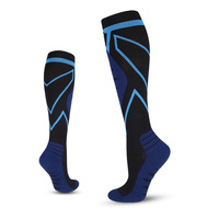 Chaussettes de compression unisexes pour la course à pied et le fitness en plein air, pour hommes et femmes, chaussettes de sport à hauteur du genou