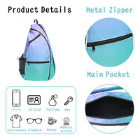 Custom Pickleball Raqueta Manga Deporte Caso Crossbody Bolsa Paddle Cubierta