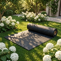 Rouleaux de caoutchouc haute densité 8 mm, 1 m x 10 m, revêtement de sol sportif anti-vibrations, rouleaux de sol en caoutchouc pour salle de sport