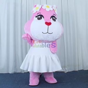 Disfraz Inflable de Pantera Rosa de 2 m/6.6 pies de Altura, Disfraz de Mascota de Animal de Dibujos Animados para Bodas - Product Image 2