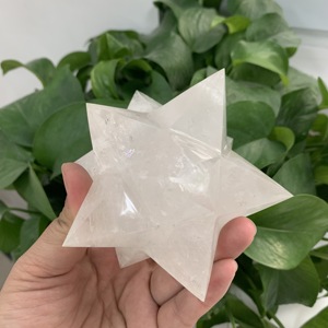 Kristal Kuarsa Bening Alami 12 Poin Bintang <span class=keywords><strong>Merkaba</strong></span> untuk Dekorasi Penyembuhan - Product Image 3
