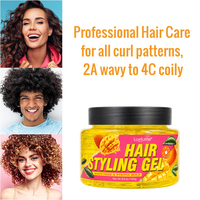 Haar Gel met Sterke Hold, Groothandel, Lichtgewicht, Anti-Klit, Vormgevend, Glansgevend, voor Afrikaans Haar