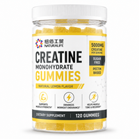 Bonbons gélifiés à la créatine monohydrate naturelle, saveur citron, pour adultes, pour le maintien musculaire quotidien et l'endurance pendant l'entraînement