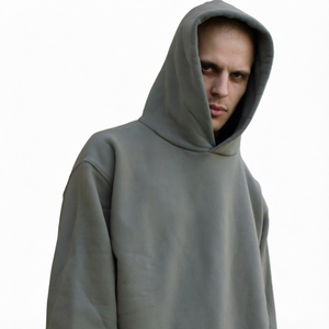 Sweat à capuche streetwear oversize en coton épais 350 g/m², vierge, pour impression <span class=keywords><strong>de</strong></span> logo personnalisée ODM, service OEM, vente en gros - Product Image 1