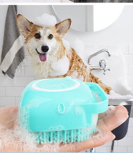 Champú de masaje para baño 2 en 1, dispensador de jabón, baño de aseo, mascota, gato, perro, aseo, champú de silicona, cepillo de Ducha - Product Image 1