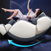 Moderner Leder-Massagesessel mit Ganzkörper-Schwerelosigkeitsfunktion, Elektrischer Massage, Luftdruck und Mehrfach-Massageprogrammen für Entspannung zu Hause