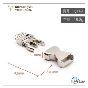 Zinc Alloy Metal Buckle Quick Release Snap Fastener for Belt Backpack Luggage Adjustment <b>Hardware</b> Accessory - Product Image 5