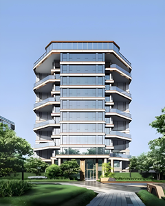 Kit Bangunan Apartemen Bertingkat Prefabrikasi Rangka Baja Ringan Rumah Siap Pakai Asal Shandong Gedung Perkantoran - Product Image 2