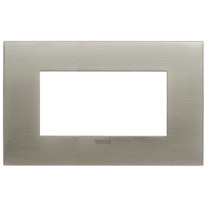 Plaque murale en acier brossé Vimar 16,3x10,4 cm pour interrupteurs - Product Image 1