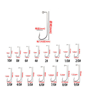 100 hameçons Aberdeen par sachet, en acier à haute teneur en carbone, barbelés à 90 degrés, pour leurres <span class=keywords><strong>de</strong></span> pêche (crankhook, ver) - Product Image 6