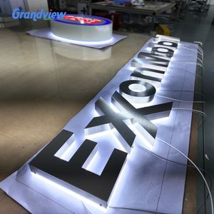 Letrero LED Personalizado <span class=keywords><strong>para</strong></span> Salón de Belleza o Barbería, Letras con Logotipo Retroiluminadas <span class=keywords><strong>para</strong></span> <span class=keywords><strong>Empresas</strong></span> de Publicidad, Uso Interior/Exterior, Acero Inoxidable, Alto Brillo - Product Image 2