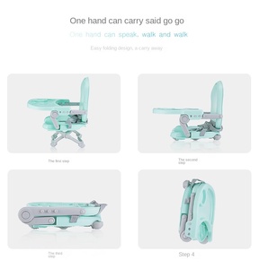 Mesa de comedor y silla plegable de plástico de dibujos animados para niños, Muebles de bebé portátiles sin instalación para sala de estar - Product Image 3