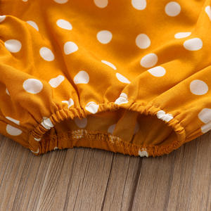 Toddler Girls Korean Sets Kids Short Sleeve Baby Girl Pumpkin <b>Dress</b> With <b>Underwear</b> of Wholesale - Product Image 5