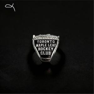 Anello del Campionato 1967 dei Toronto Maple Leafs, Lega Hockey Americana, Placcato in <span class=keywords><strong>Argento</strong></span> 925 con Cristalli Sintetici - Product Image 2