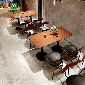 Tables et chaises de restaurant rétro, mobilier de café, sièges de banquette pour café - Product Image 1