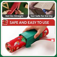 Ensemble d'outils de découpe manuels en plastique pour emballage, idéal pour les cadeaux de Noël, le papier artisanal et les rouleaux d'emballage d'anniversaire
