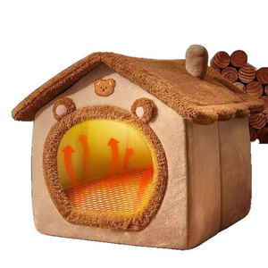 Groothandel Huisdierbedden Vier Seizoenen Universeel Verwijderbaar Wasbaar Kattenhuis Winter Warm Nest Voor Katten En Honden Semi-Gesloten Ontwerp - Product Image 3