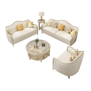 Kết hợp sofa cao cấp góc châu Âu hiện đại kết hợp căn hộ sofa da sang trọng ánh sáng mỹ - Product Image 3