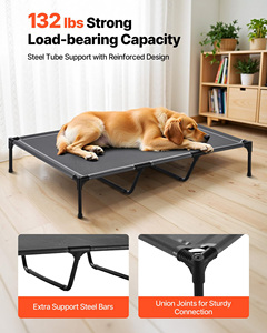 Elevated <strong>Dog</strong> Bed for Large <strong>Dogs</strong> Portable Raised <strong>Dog</strong> <strong>Cot</strong> Steel Frame Breathable Textilene Mesh Fabric Removable Washable Spacious - Product Image 3