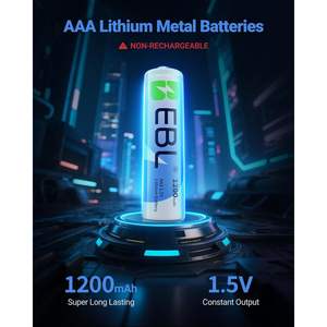 EBL High Performance 1200mAh AAA 8-Pack <b>Lithium</b> <b>Ion</b> <b>Pouch</b> <b>Batteries</b> 1.5V Triple a for High-Tech Devices Non-Rechargeable - Product Image 4