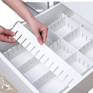 Diviseurs de tiroirs modernes en <span class=keywords><strong>acrylique</strong></span> réglables, légers, pré-assemblés, séparateurs d'organisation pour vêtements - Product Image 1