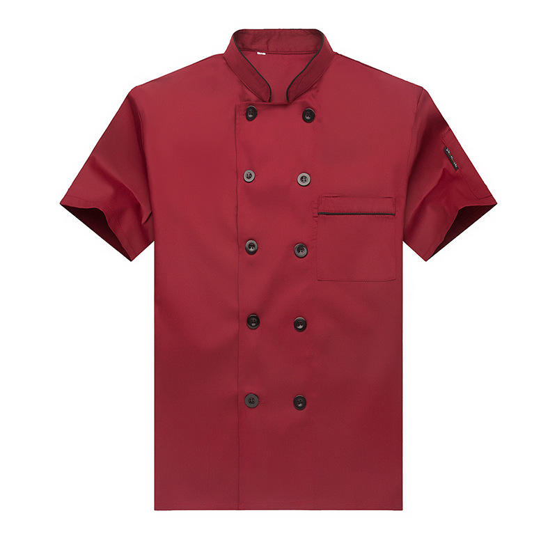 Veste de chef rouge pour homme et femme