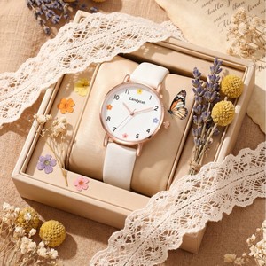 Nouvelle Série 2026 – Coffret Cadeau Montre Élégante pour Femme – Télémètre Numérique Simple Blanc + Accessoires Papillon - Product Image 2