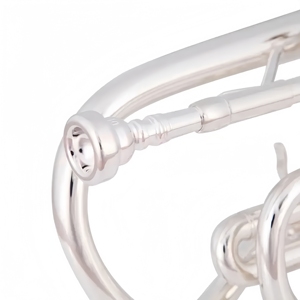 <span class=keywords><strong>Trompette</strong></span> <span class=keywords><strong>Cornet</strong></span> Professionnelle en Laiton de Haute Qualité, Clé de Si Bémol, Finition Argentée, 3 Pistons, Idéale pour Débutants, Durable - Product Image 6