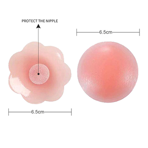 Autocollant de mamelon en <span class=keywords><strong>silicone</strong></span> réutilisable Couvre-mamelon sexy invisible anti-chute pour soutien-gorge Adhésif réutilisable - Product Image 4