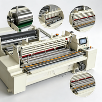 Máquina Rebobinadora de Papel Higiénico de Alta Velocidad 150-200m/min 2 Toneladas/Día con PLC, Motor, Bomba y Motor para Fábrica
