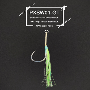 XUHANG PXSW01-GT Hochkarbon-Stahl Einzel-UV-Leuchthaken Chemisch Geschärfter Bass-Salzwasser-Fluss-Angelhaken - Product Image 2