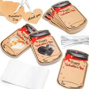 Juego de tarjetas de felicitación huecas en forma de lata del Día de San Valentín 2024 para regalos de dulces Productos de embalaje e impresión