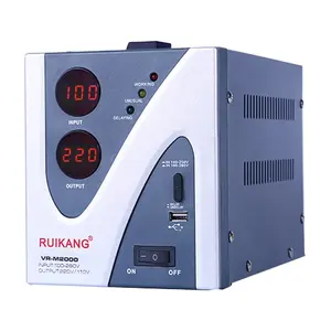 Regulator Tegangan Meja 220 Volt Kualitas Tinggi, Stabilizer Regulator Tegangan Otomatis Penggunaan Rumah Fase AC Tunggal