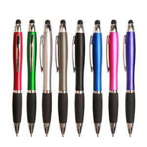 Stylo tactile mobile multifonction avec logo personnalisé, torche LED, stylo lumineux brillant, stylo publicitaire en plastique, stylo à bille avec logo - Product Image 3