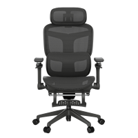 Fauteuil de bureau ergonomique exécutif moderne pivotant avec accoudoirs 5D, entièrement en mesh, inclinable et appuie-tête réglable