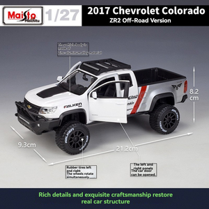 Modèle de <span class=keywords><strong>voiture</strong></span> miniature authentique sous licence <span class=keywords><strong>MaiSto</strong></span>, échelle 1:24, Colorado ZR2 2017, en métal, jouet, ornement, décoration, modèle de pick-up - Product Image 3