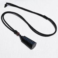 Collier pendentif pagode Wenchang à 9 couches en cristal naturel assorti, avec cordon tressé, pour la protection Feng Shui, bijoux cadeaux