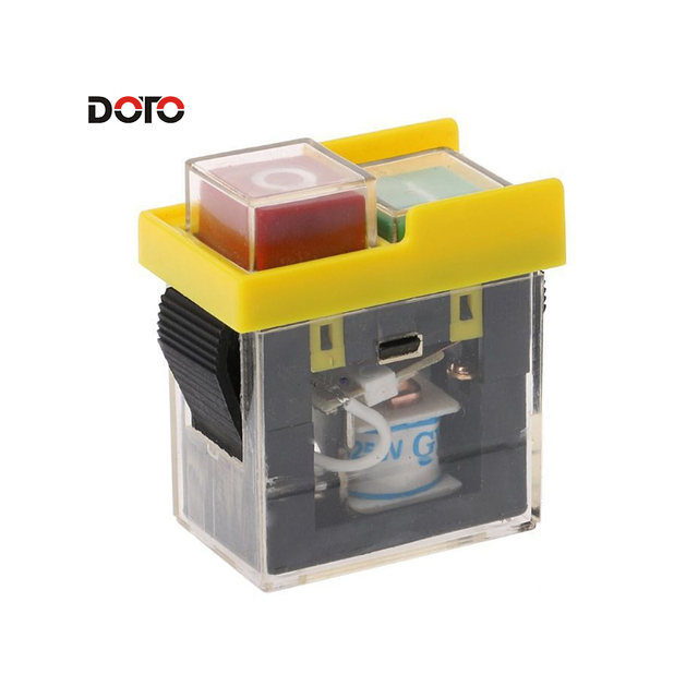 KJD6 5E4 250V Electromagnetic Switch IP55 Waterproof Magnetic Push Button Self-Locking Power-Off Protection for Machine Tool