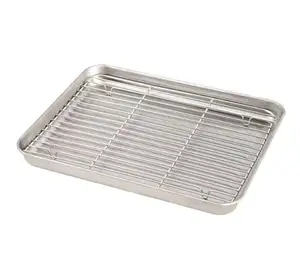 Vendita calda rettangolare di alta qualità in acciaio inox 304 316 acqua olio gocciolamento vassoio pan foglio pallet piatto per cibo fritto pollo