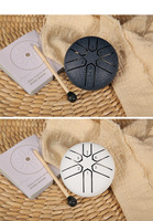 3-inch Mini Six-Tone Ethereal Pocket-Sized Percussion Drum Made of Carbon Steel Heavy Duty & Water-Resistant Handmade